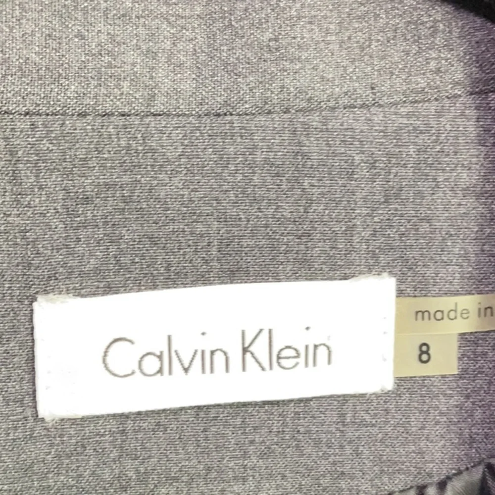 Calvin Klein Grey Wrap Fitted Dress - Picture 11 of 13
